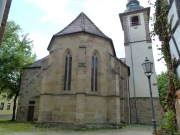 Chor und Turm der Michaelskirche Hilsbach